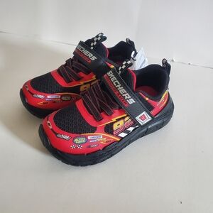 Skechers Adventure Racer Skech Tracks Machine Washable Toddler Shoes Red/Black